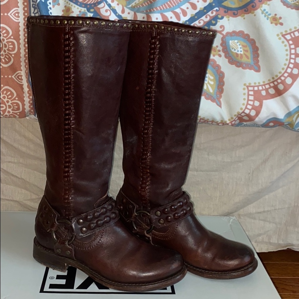 Frye Jenna Stud Harness Boots